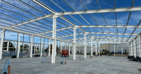 Steel Up Walls Rising - Construction Milestone - Engine Works