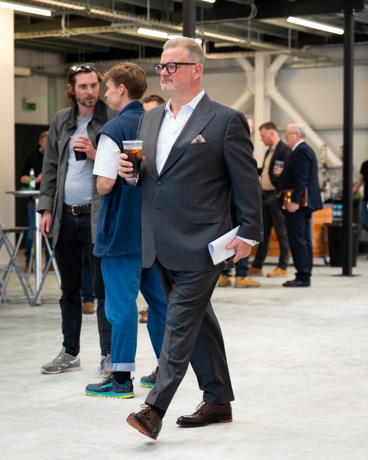 Niall Lawlor walking through the new Engine Works Park units